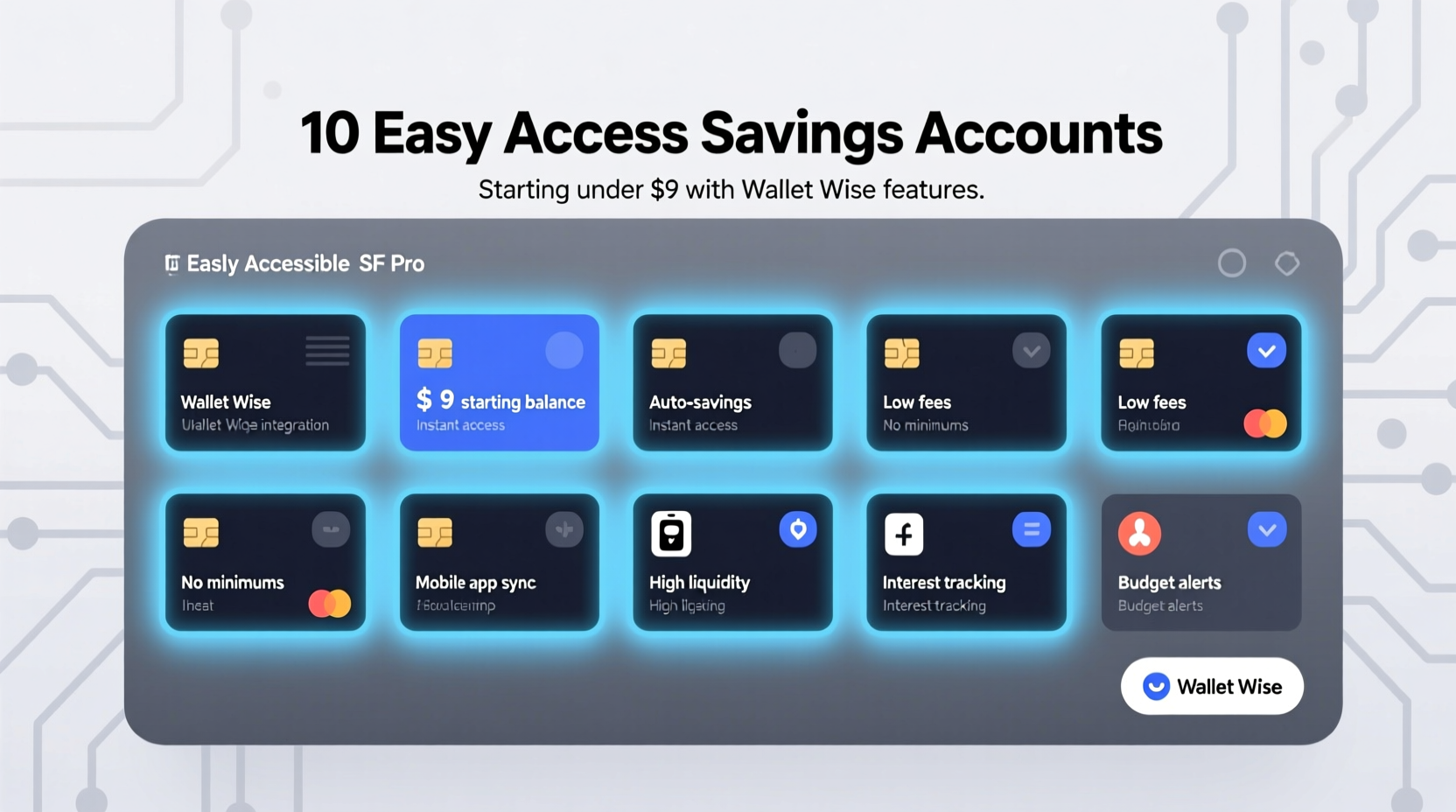 10 easy access savings accounts with wallet wise features starting under 9