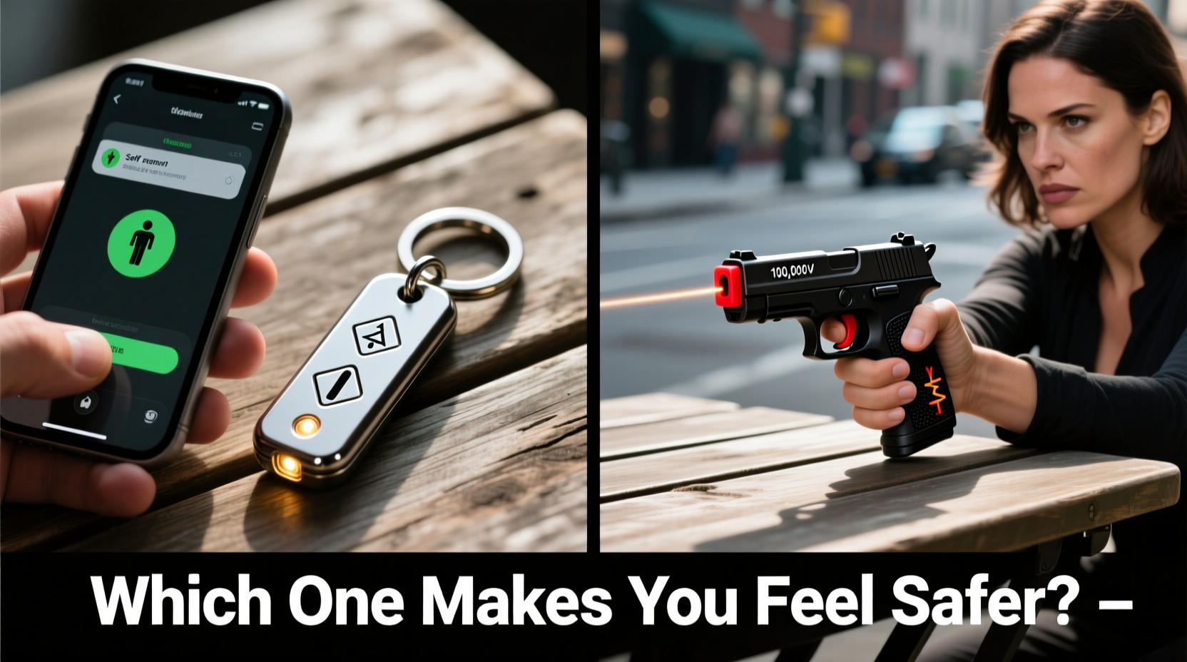 self defense keychain vs stun gun which one actually makes you feel safer