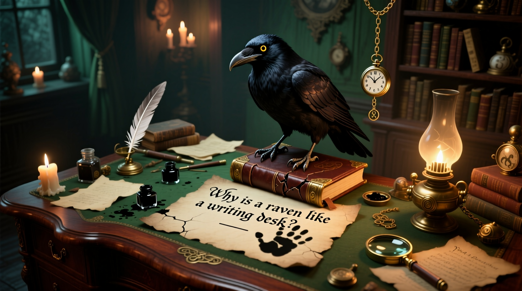 Raven And Writing Desk Riddle Decoding The Mad Hatters Enigma