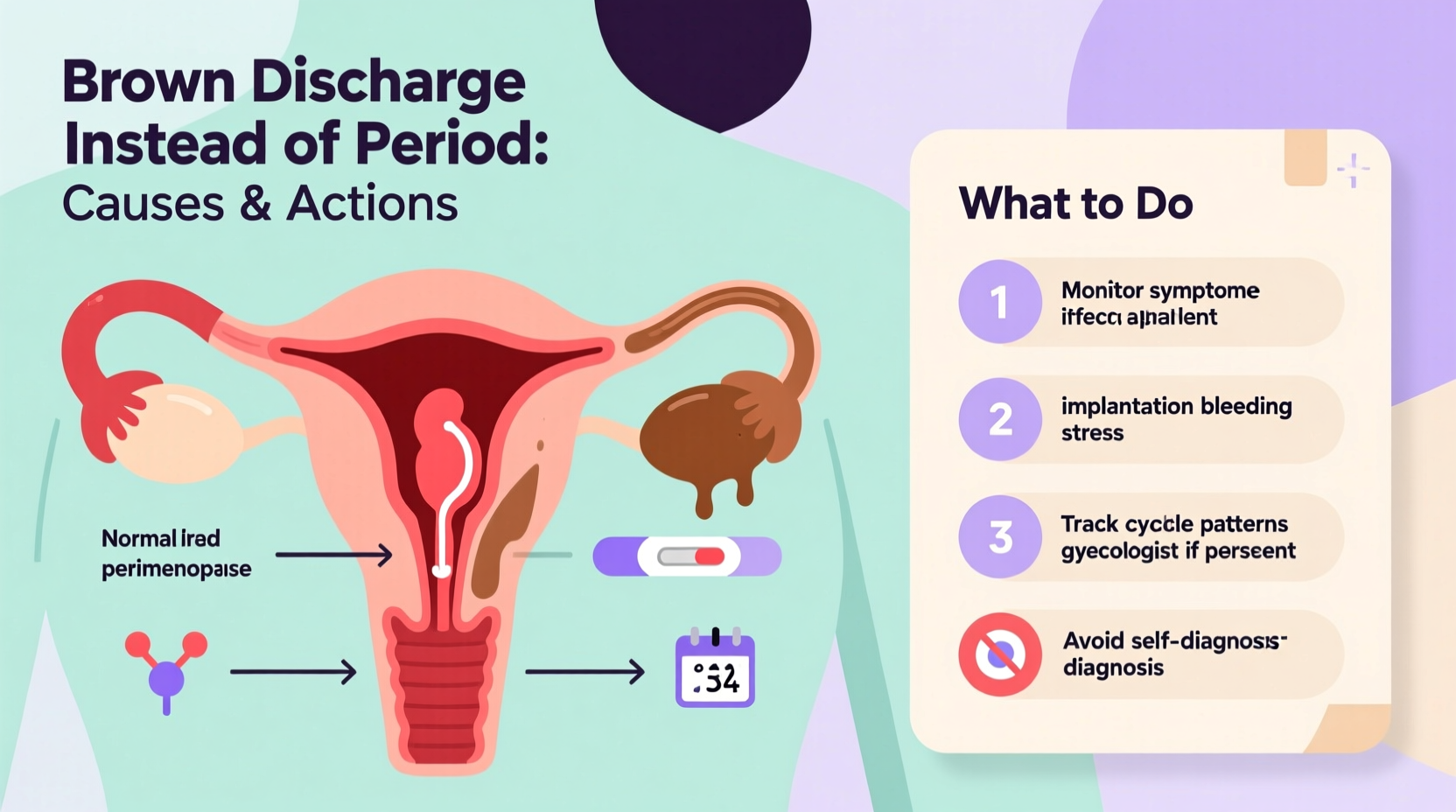brown discharge instead of period causes and what to do