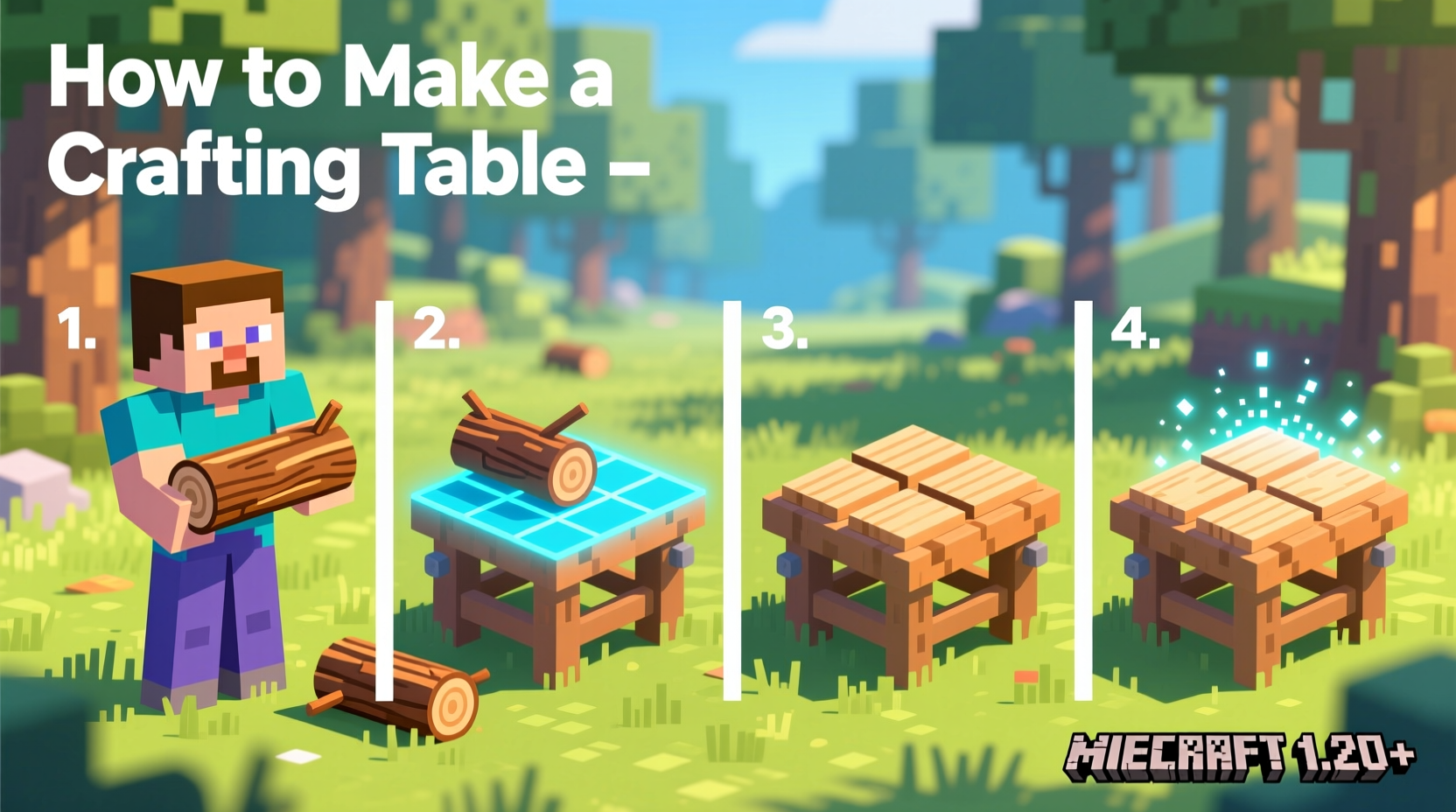 how to make crafting table in minecraft