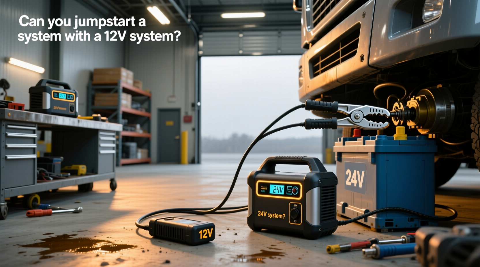 How to choose 24v portable jump starter,Can you jumpstart a 24V system with a 12V system?
