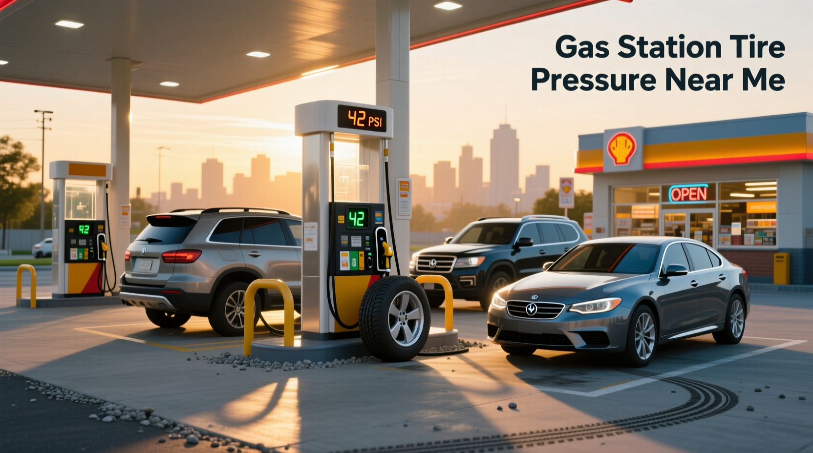 How to Check and Inflate Tire Pressure at a Gas Station Near Me