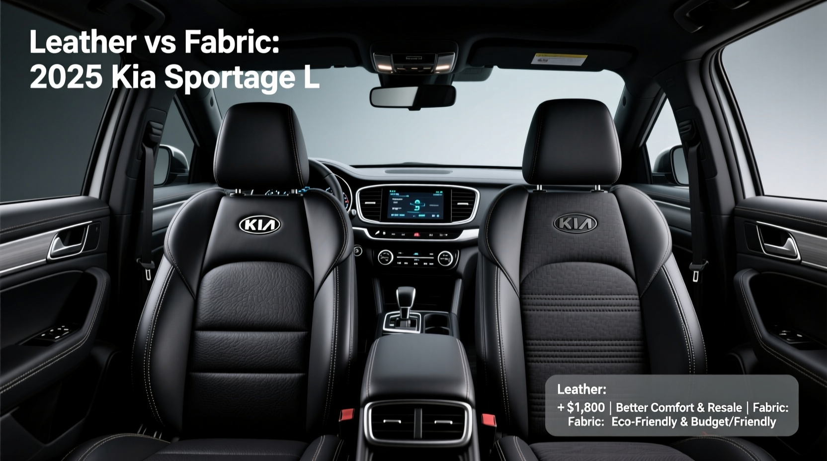 kia sportage 2025 l leather vs fabric