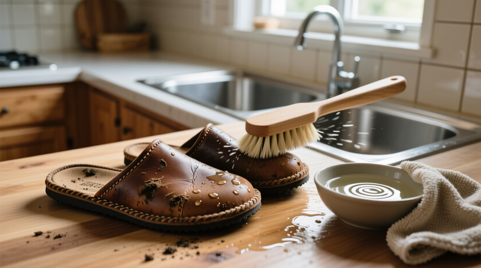 how to clean slippers