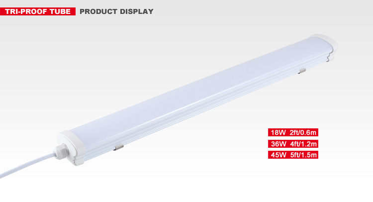 cheap price linear light fitting 5ft tri proof tube led light ip65