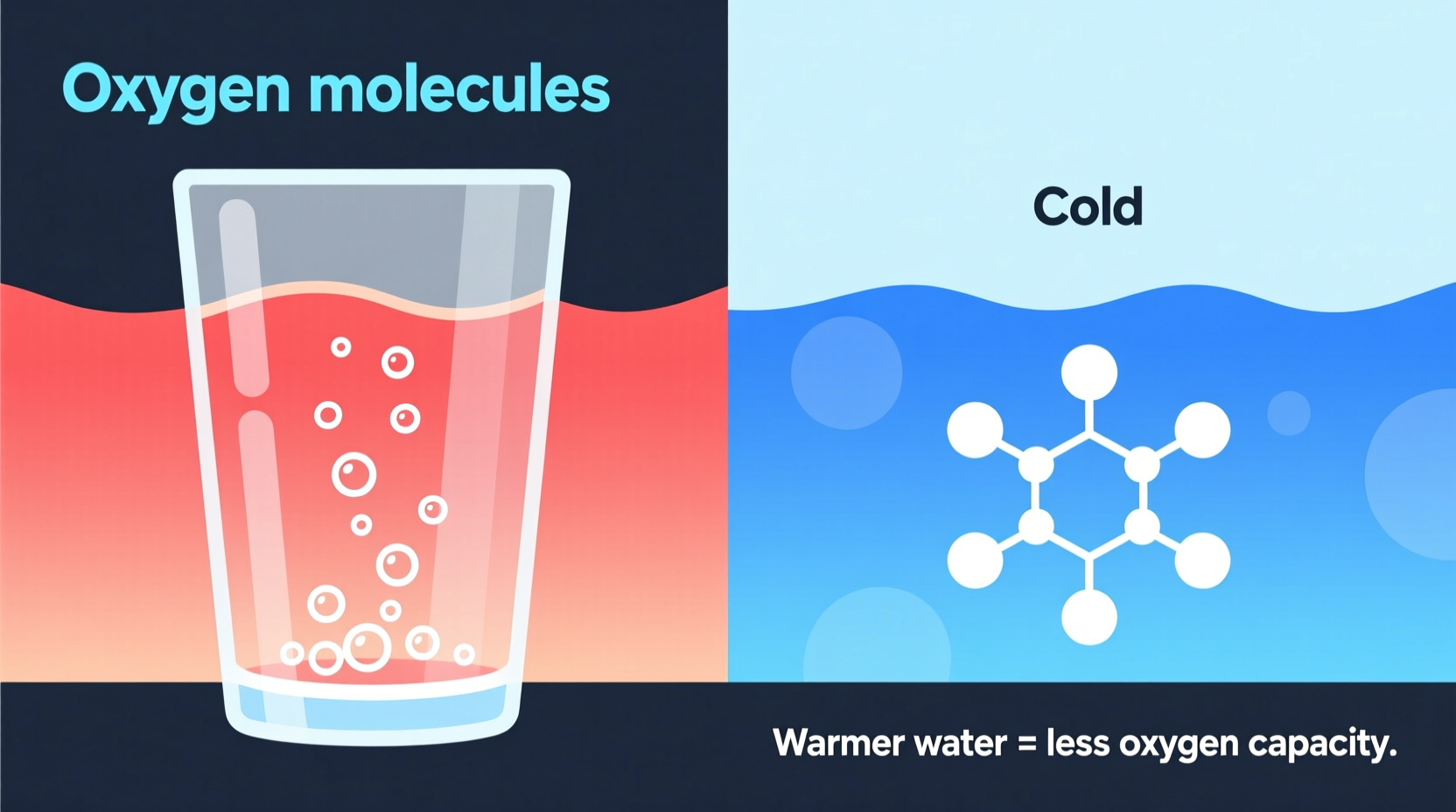 why warm water holds less oxygen explained simply