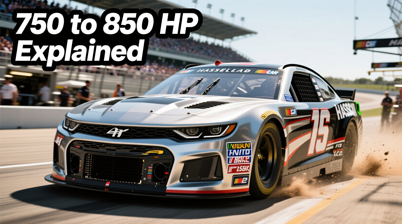 how much hp does a nascar car have