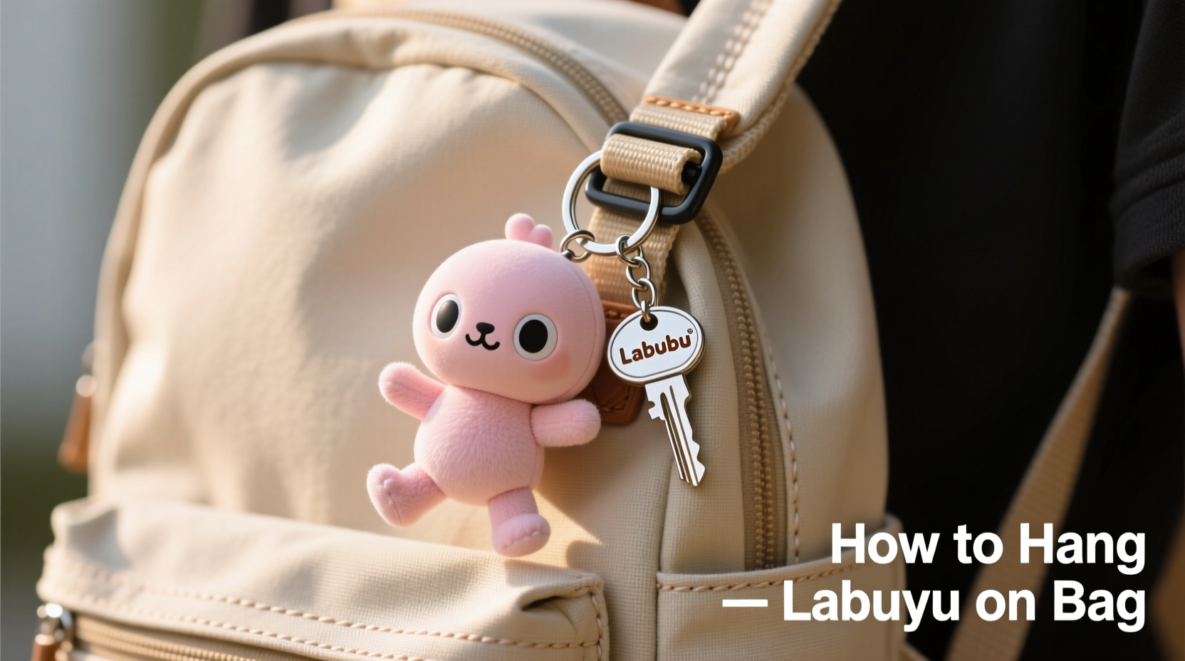 how to hang labubu on bag