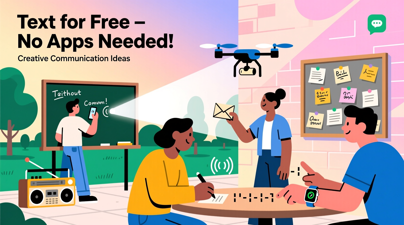 creative ways to text for free without using traditional messaging apps