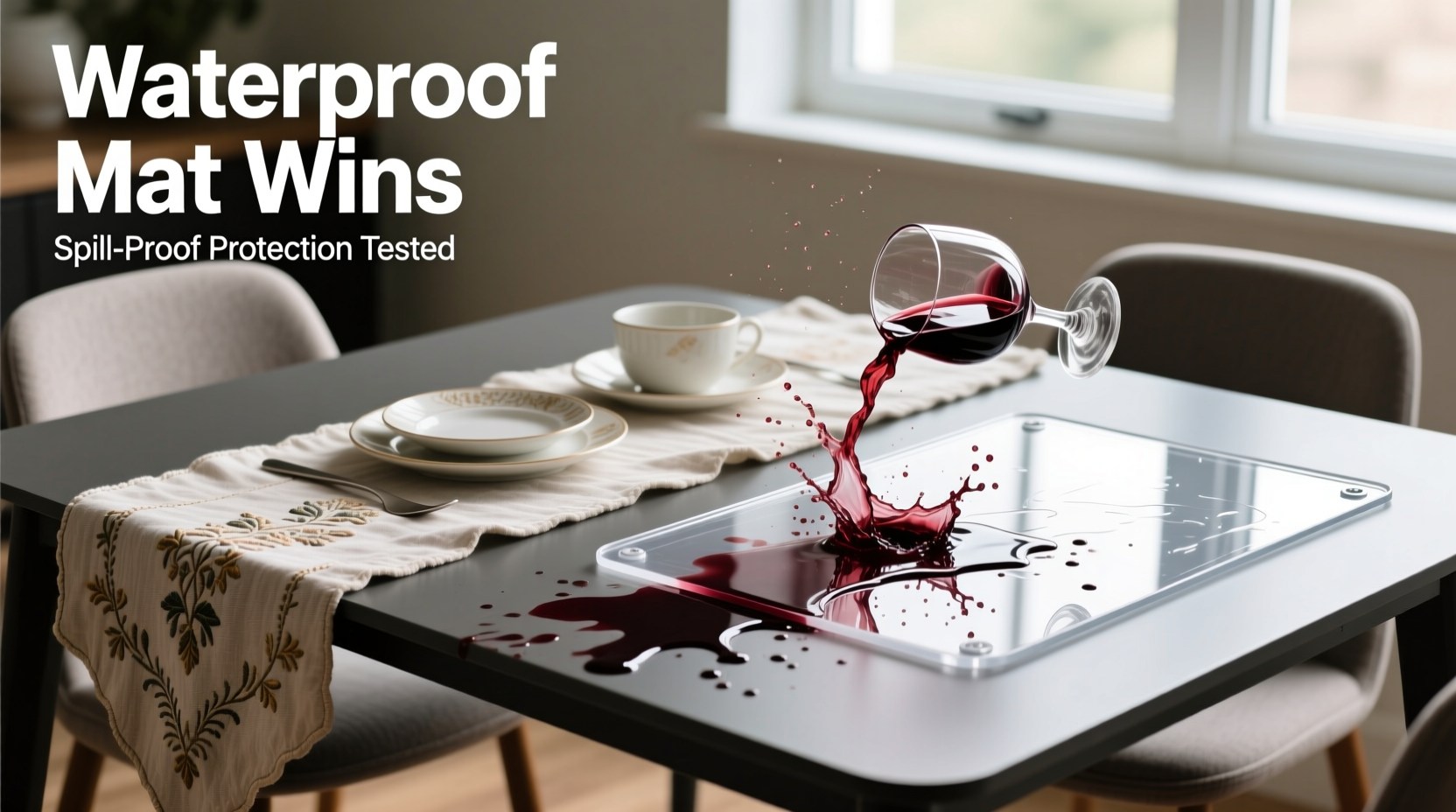 table runner or waterproof table mat which one actually protects better from spills