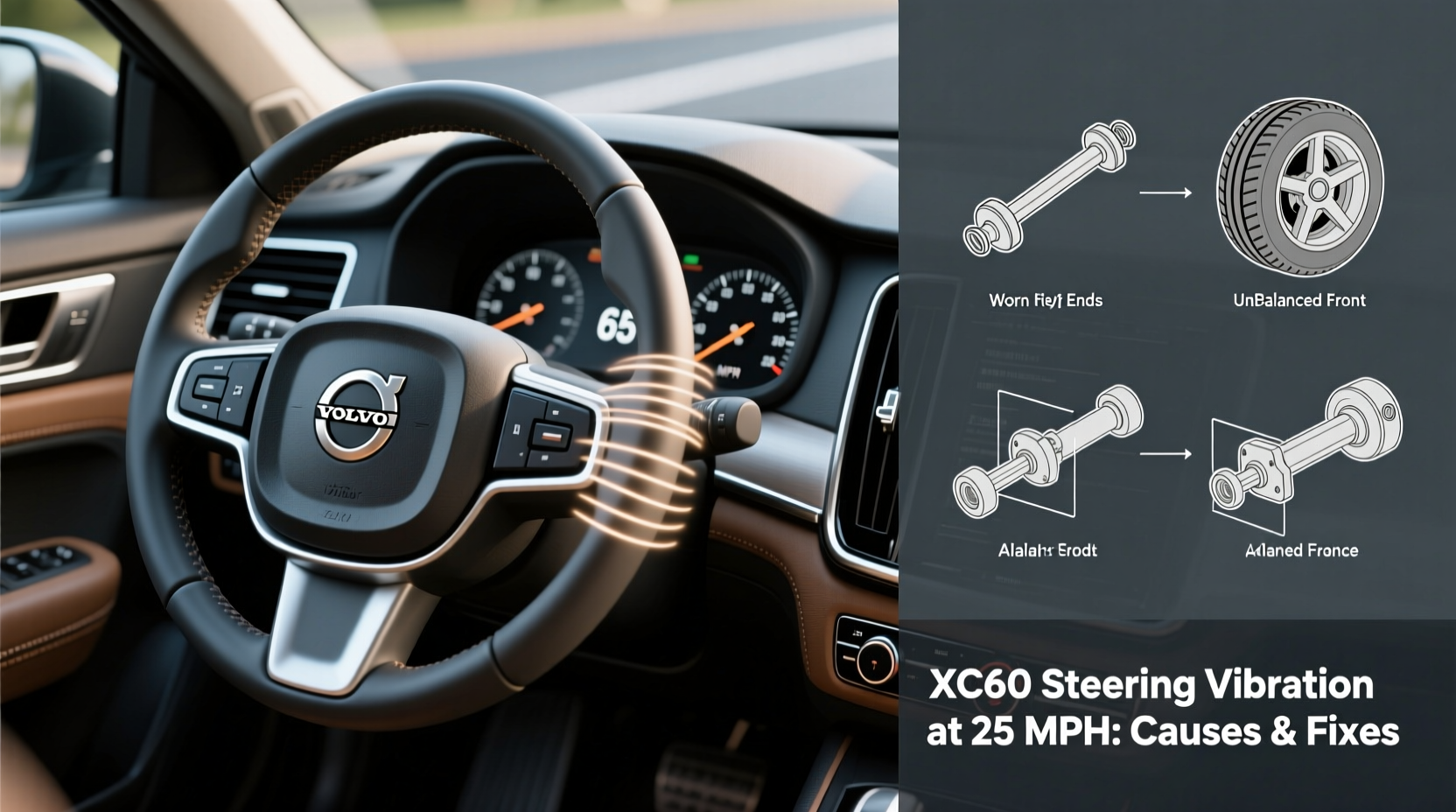 xc60 steering vibration 65mph