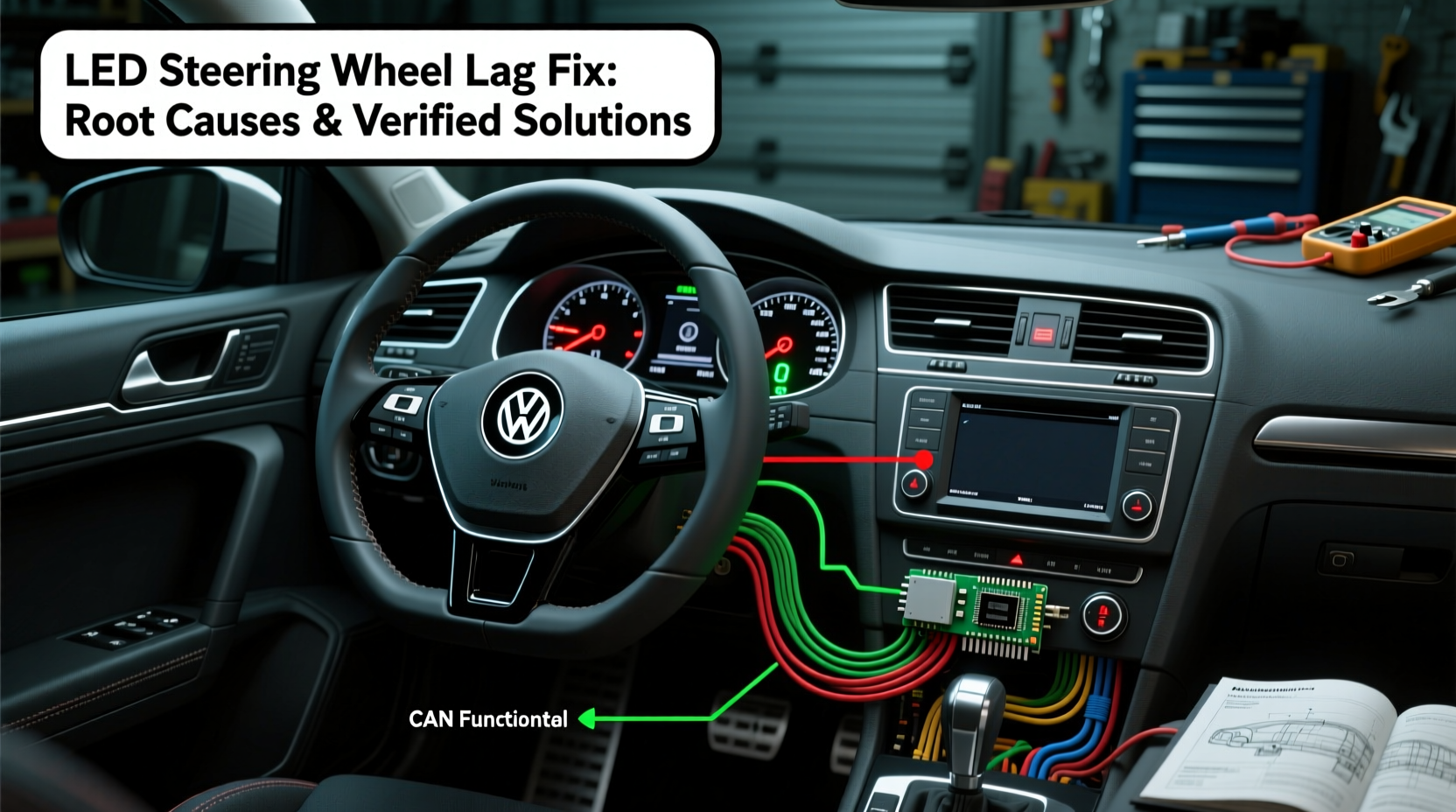 golf led steering wheel lag fix
