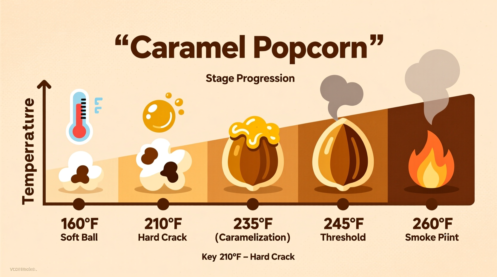 Caramel popcorn temperature stages chart