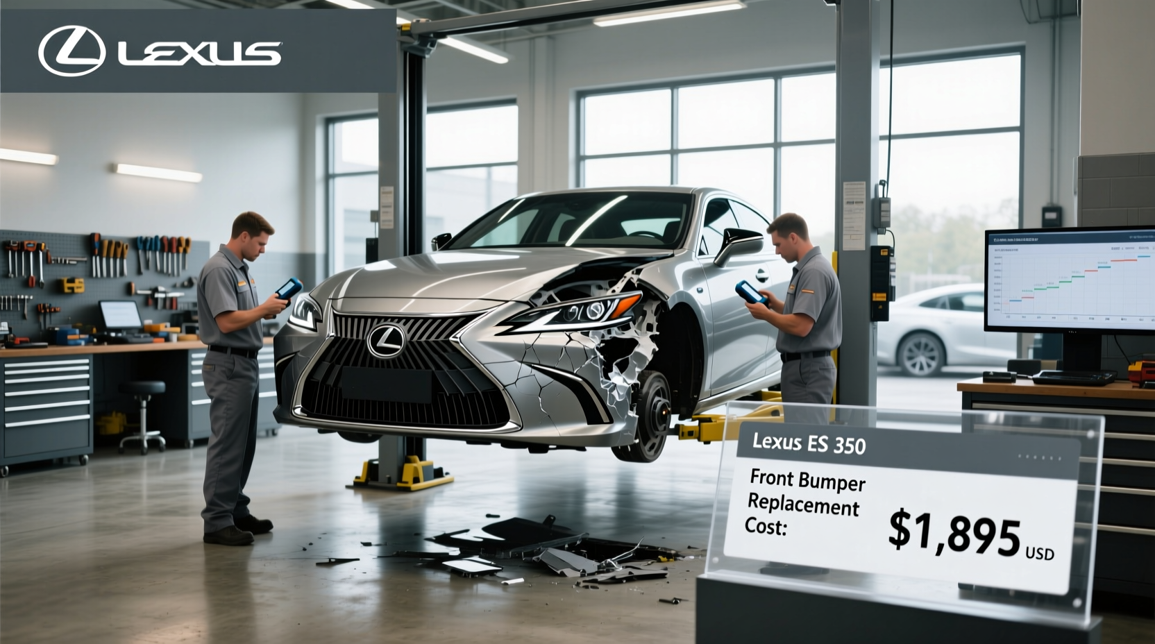 What Is the Cost to Replace a Lexus ES 350 Front Bumper?
