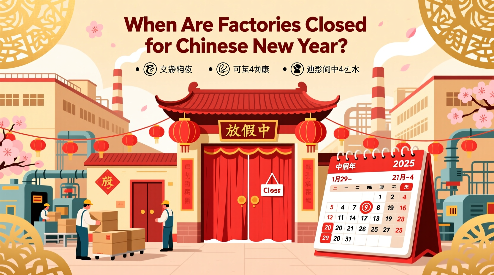 when are factories closed for chinese new year