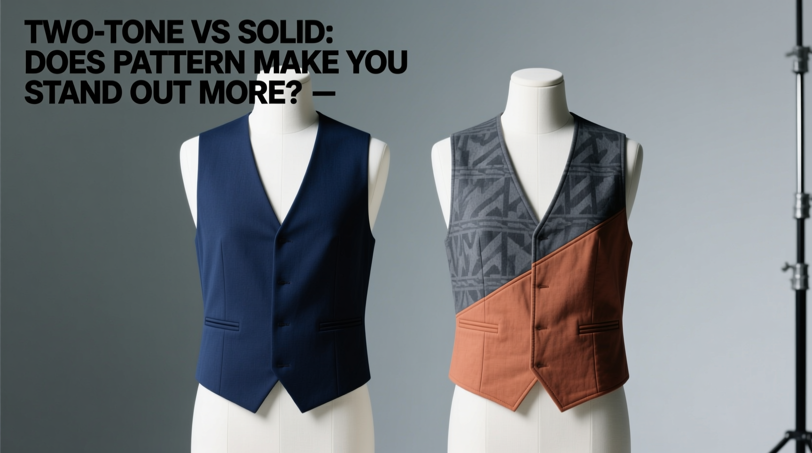two tone vs solid vests does a pattern make you stand out more