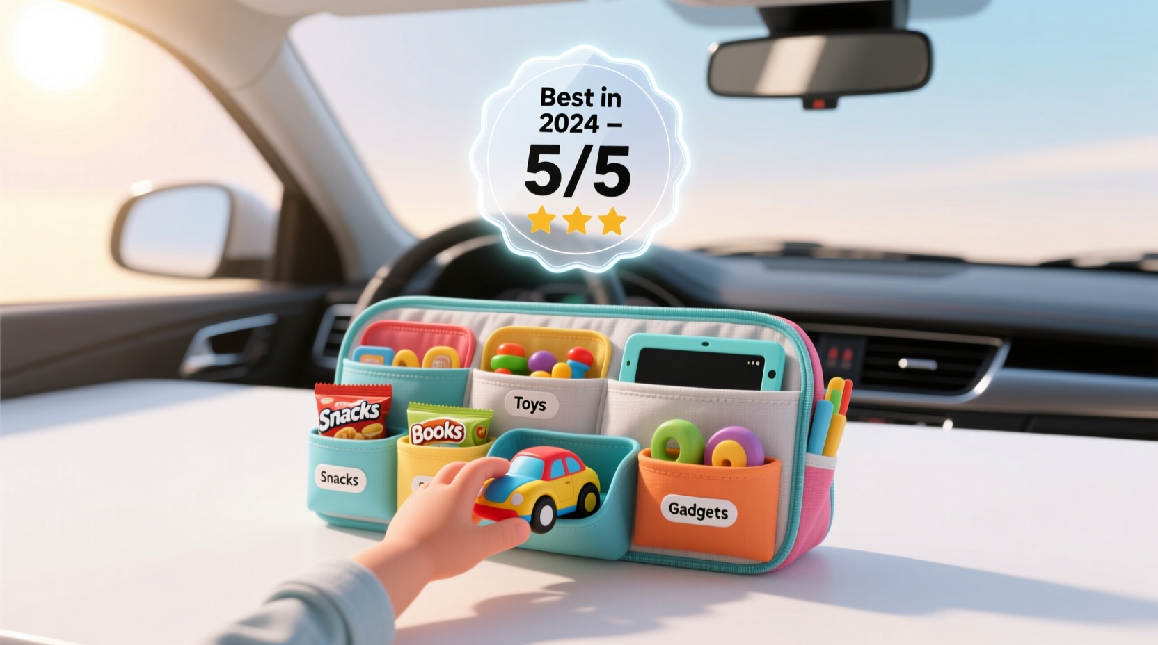 kids road trip visor test