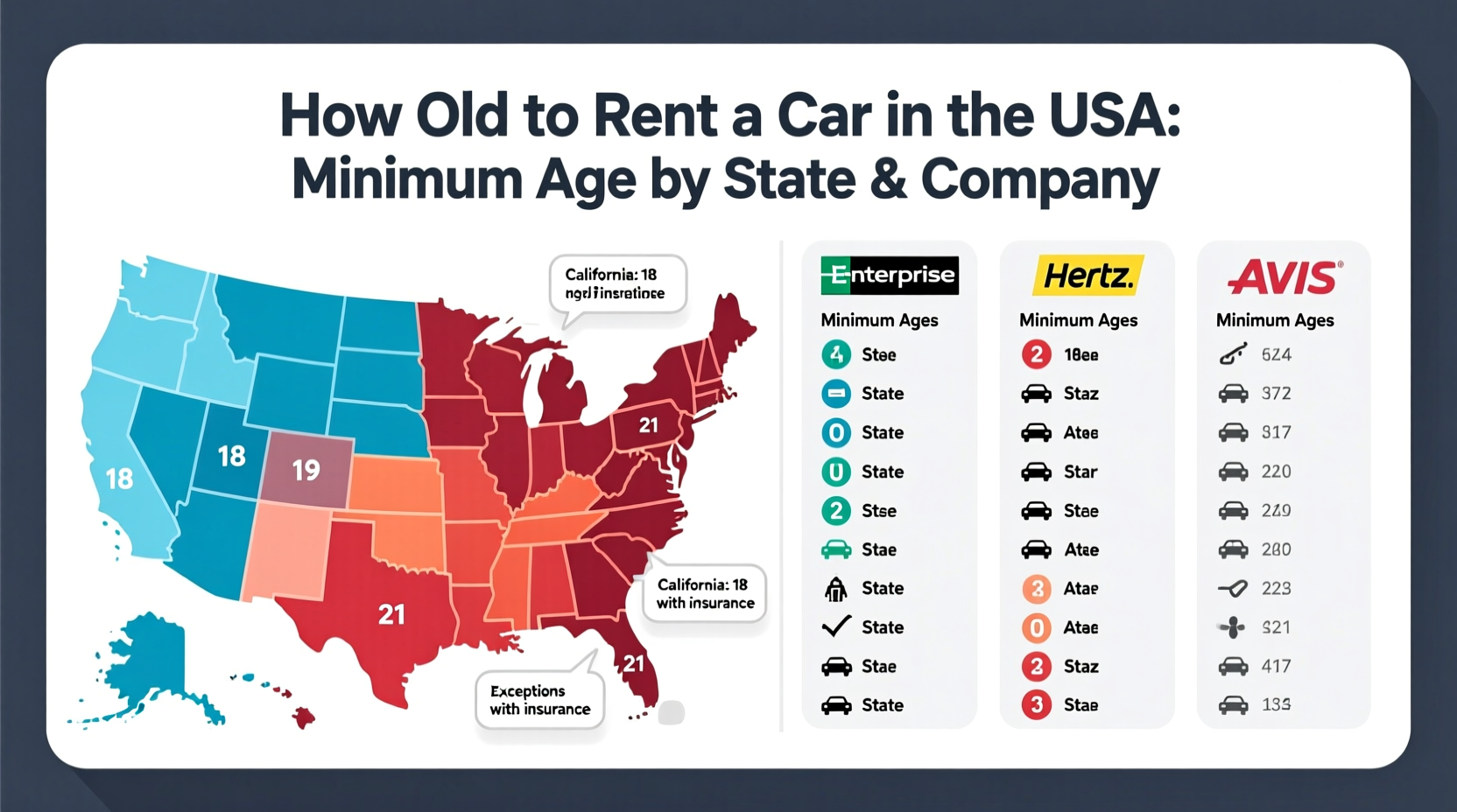 how old to rent a car in usa