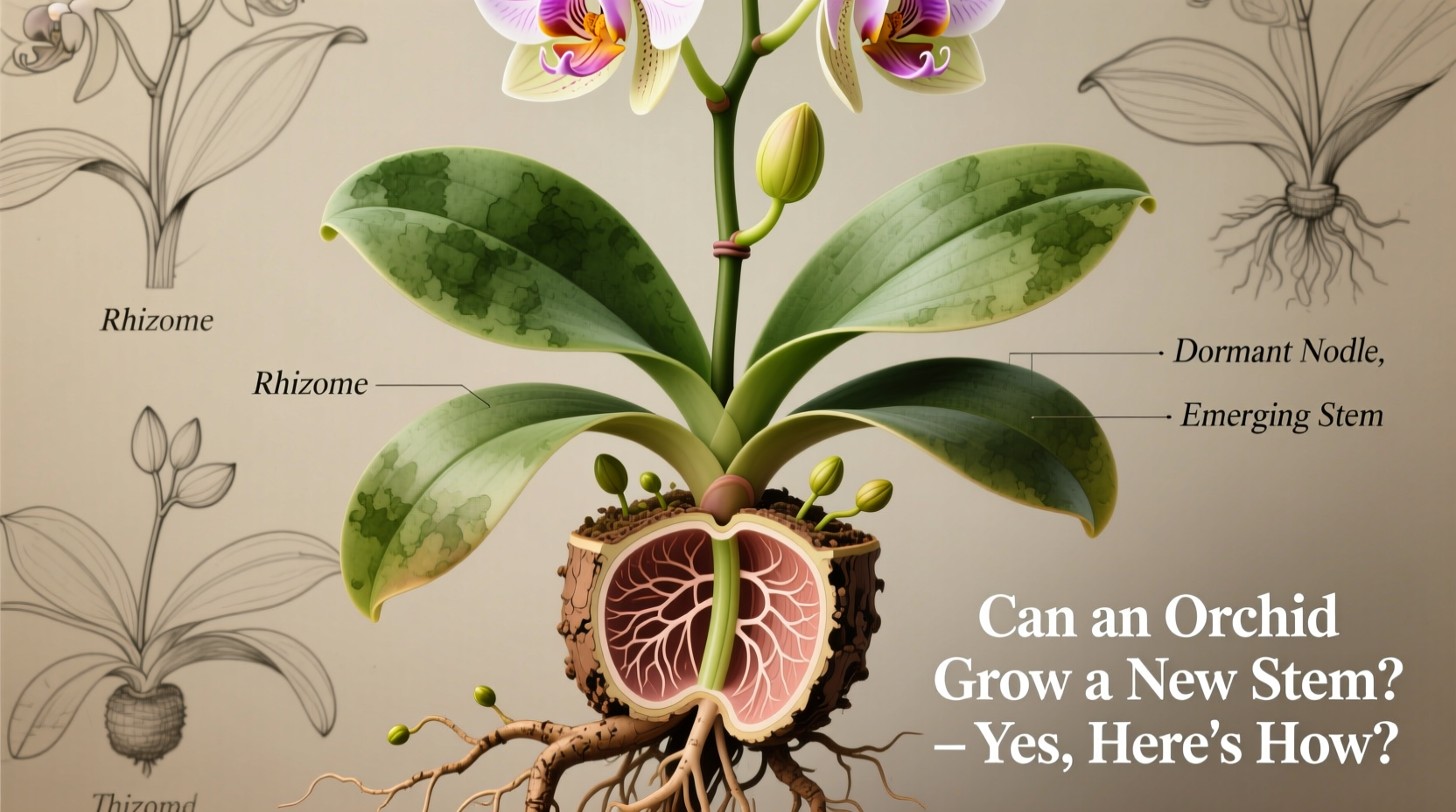 can an orchid grow a new stem