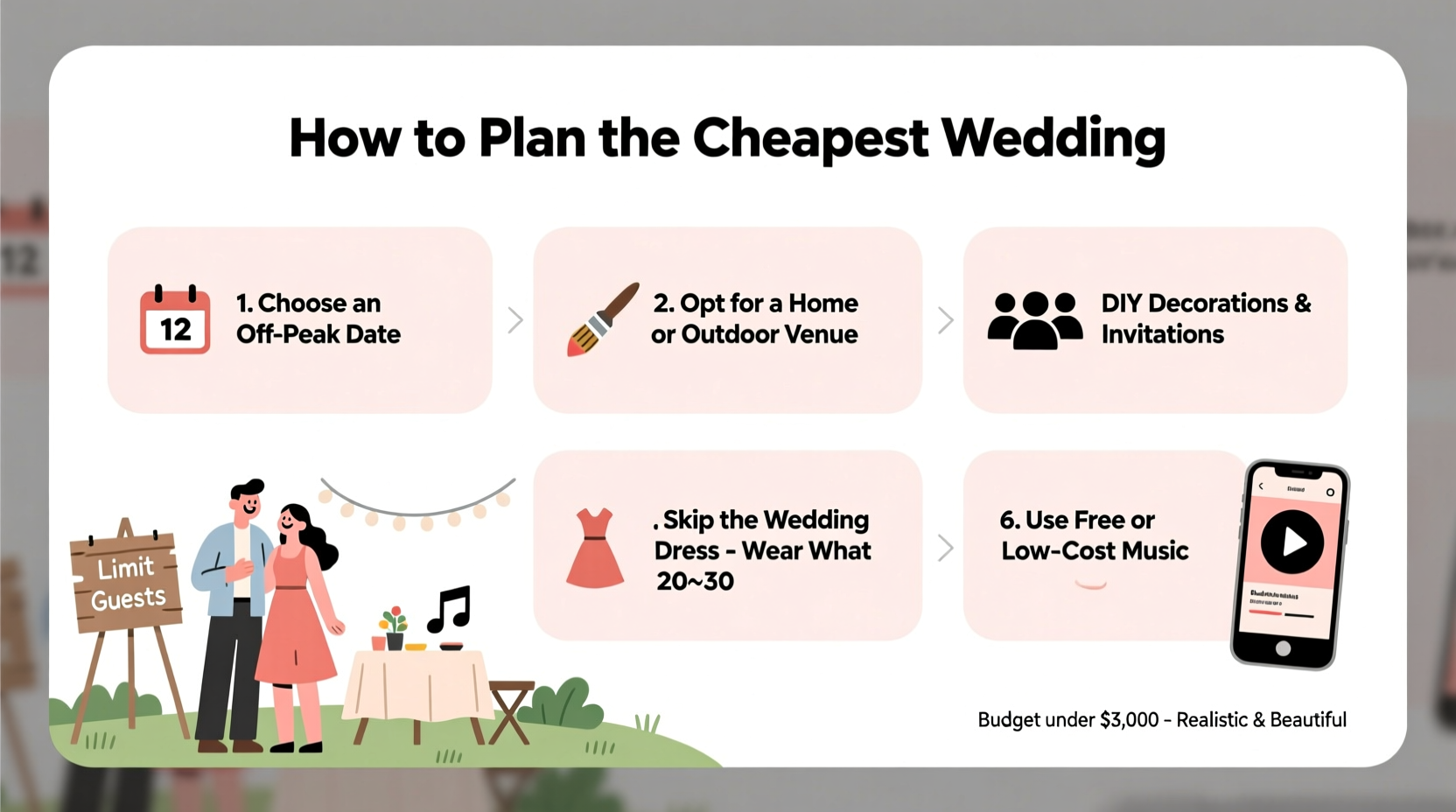 how to plan the cheapest wedding