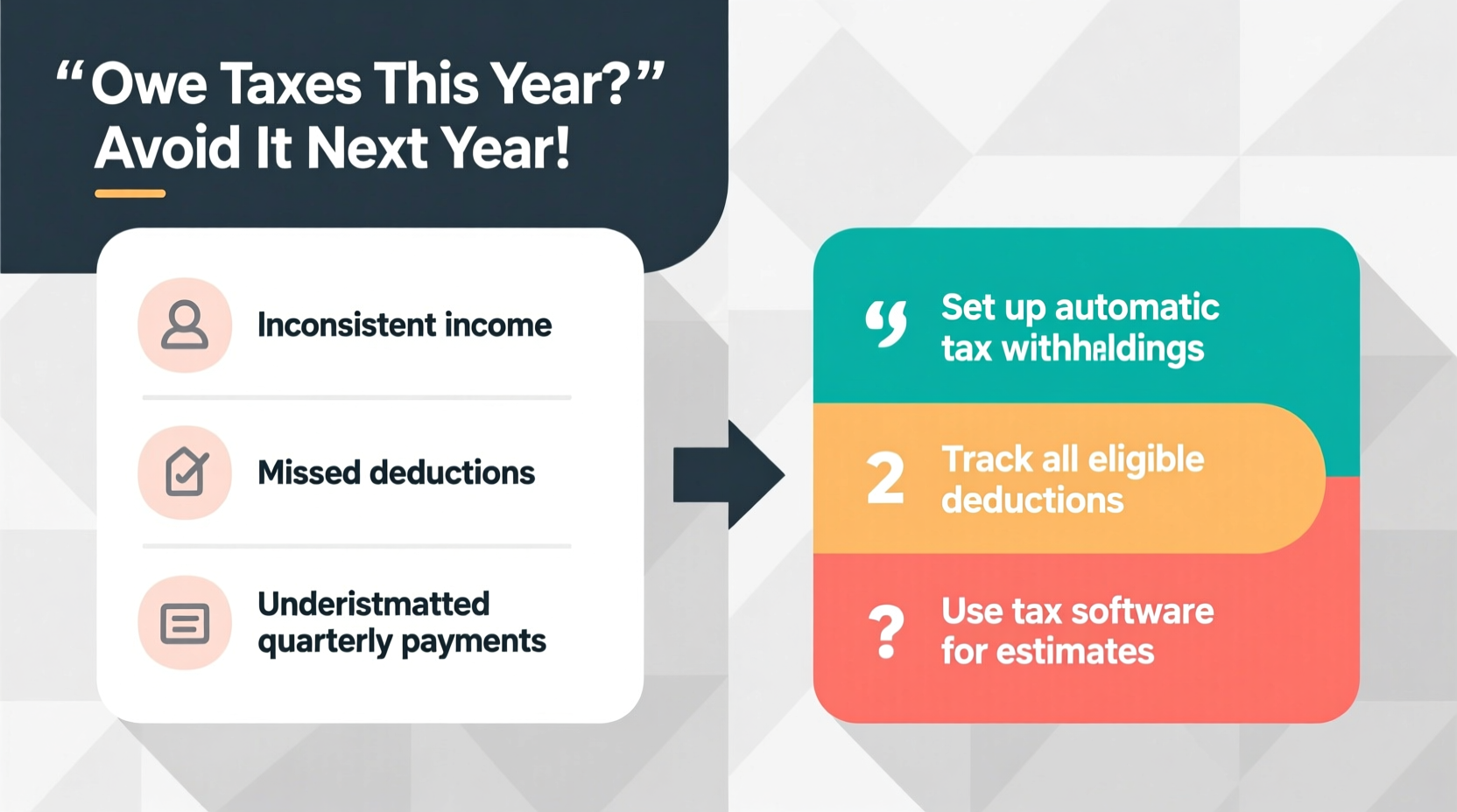 owe taxes this year reasons how to avoid it next year