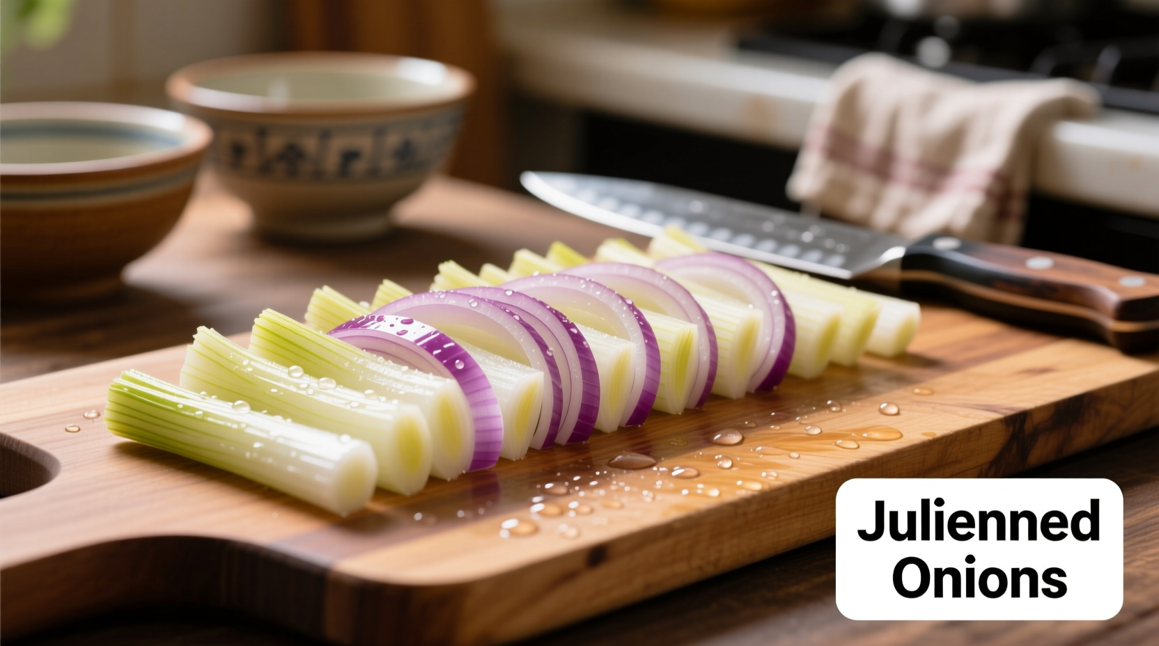 onion julienne cut
