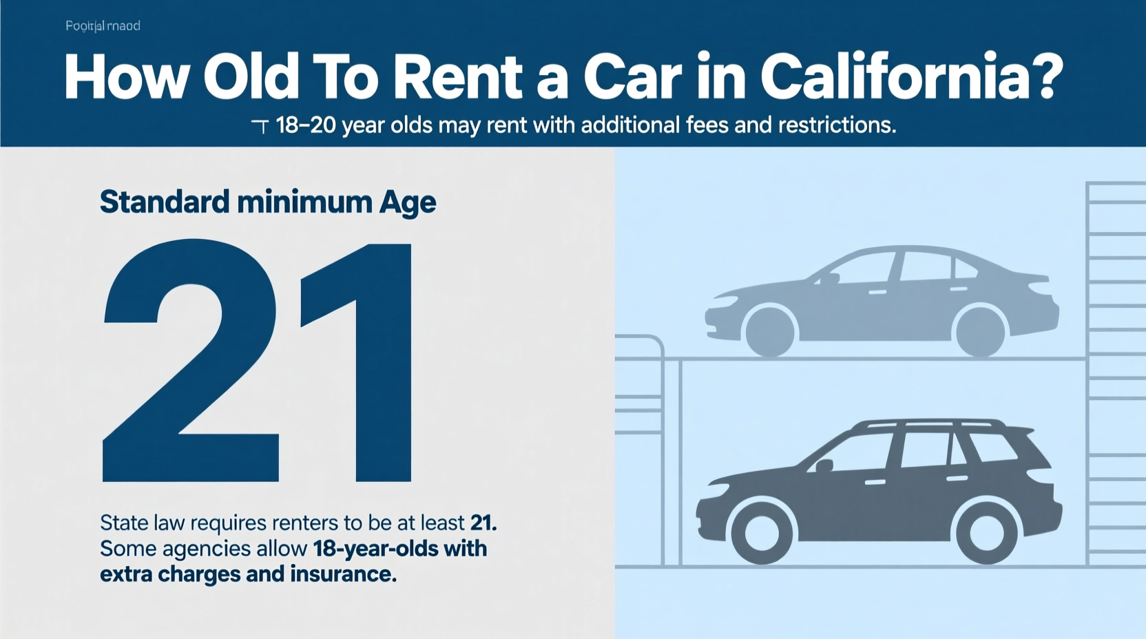 how old to rent a car california