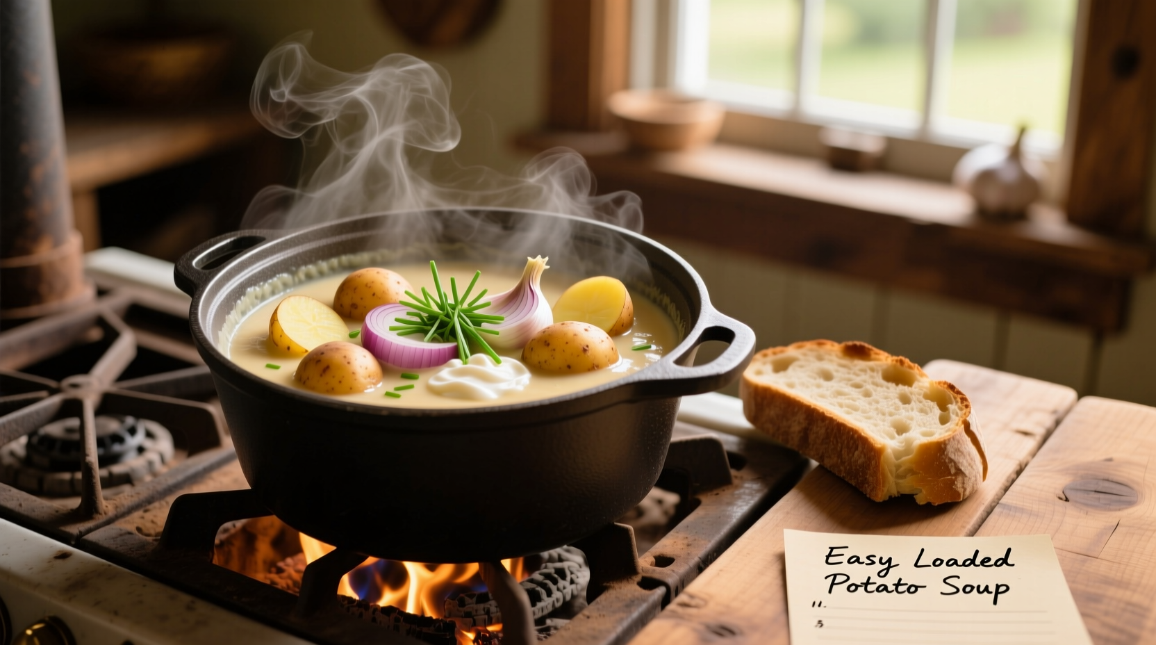 Easy 30-Minute Loaded Potato Soup Recipe (Pantry Staples)