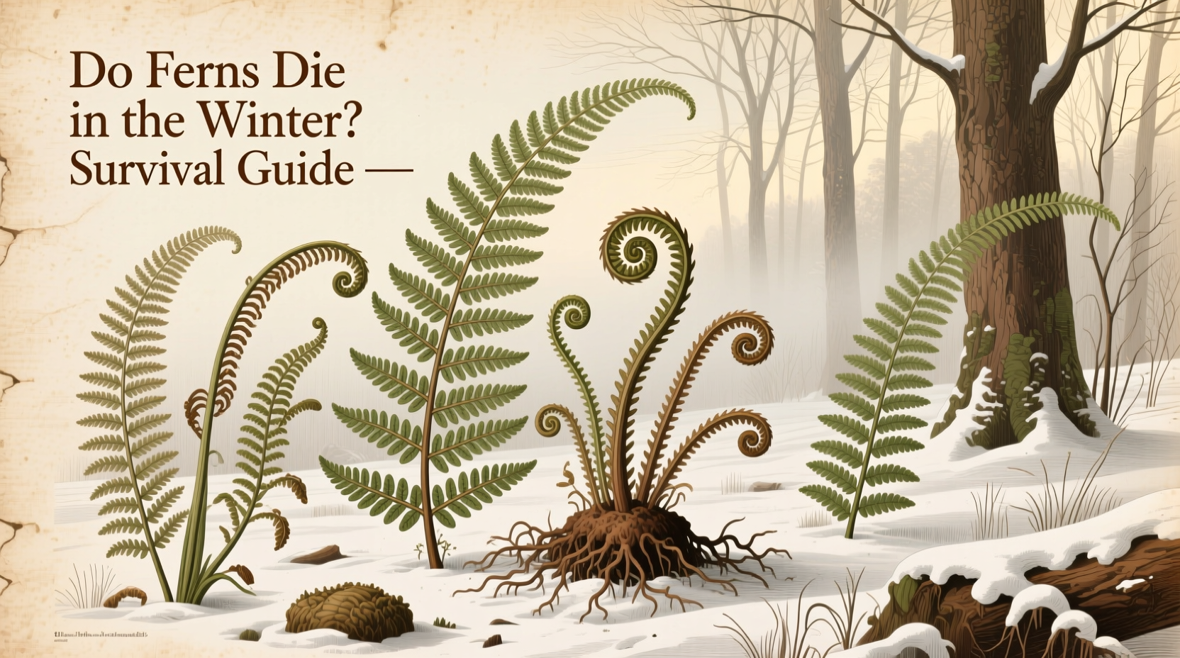 do ferns die in the winter