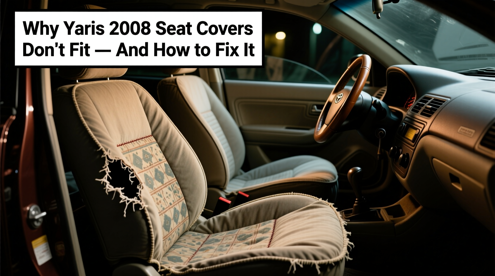 yaris 2008 seat cover fit issue