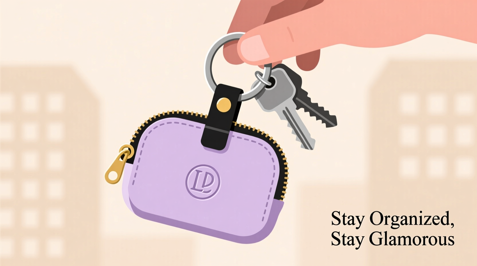 creative ways to secure your lipstick bag to a keychain for easy access
