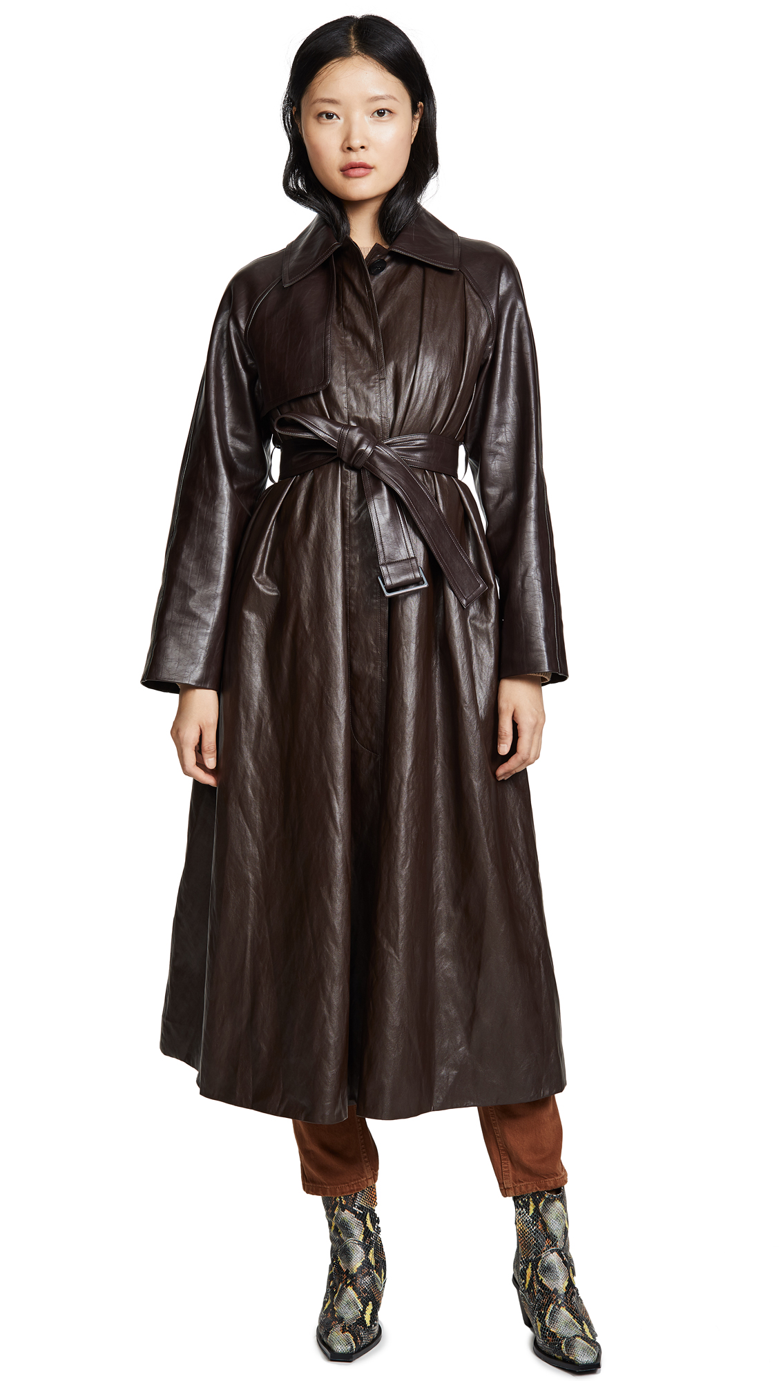 buy trench coat long plain pu leather coat women,plain women