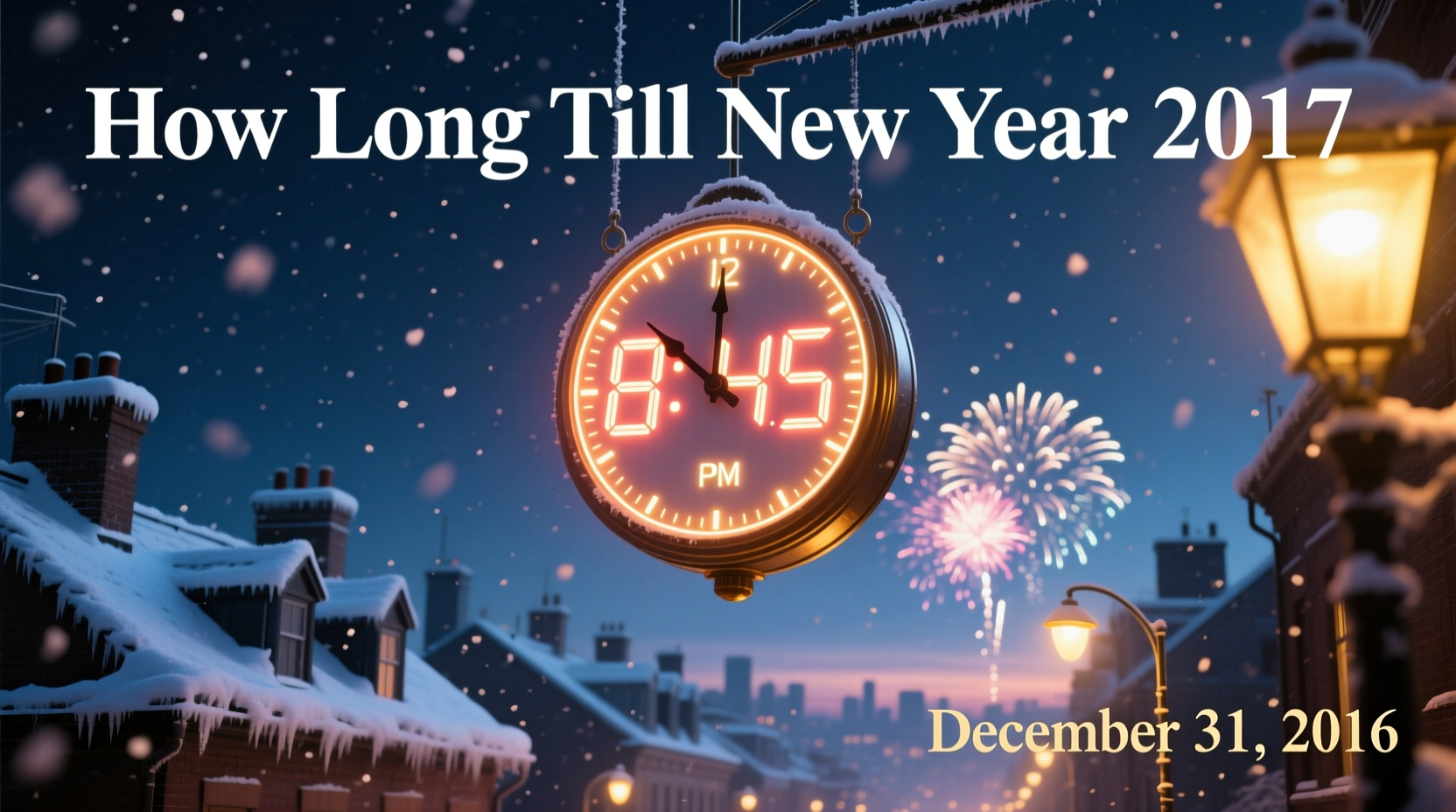 How Long Till New Year 2017: December 31, 2016