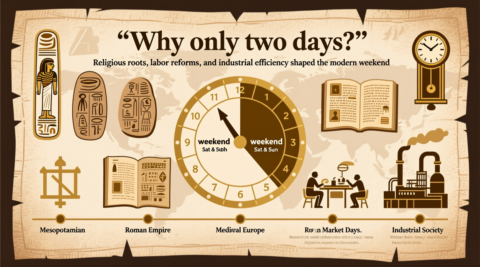 why are weekends only 2 days long history reasons