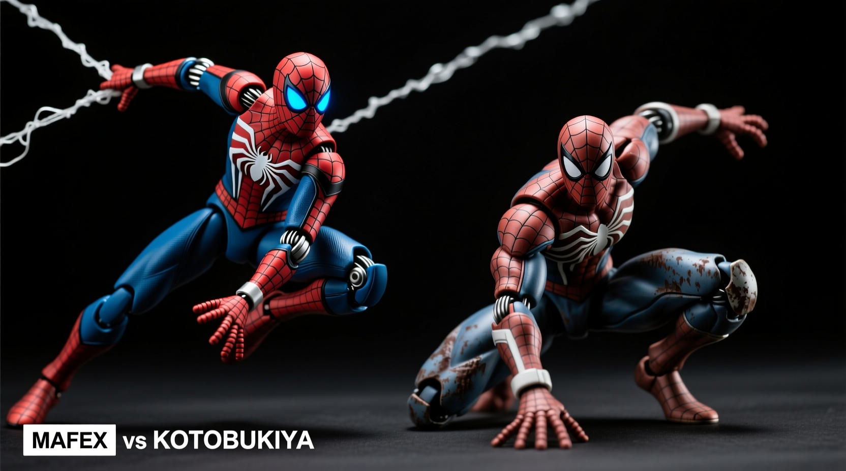 mafex vs kotobukiya spider man figures are mafex spidey figures really worth the hype