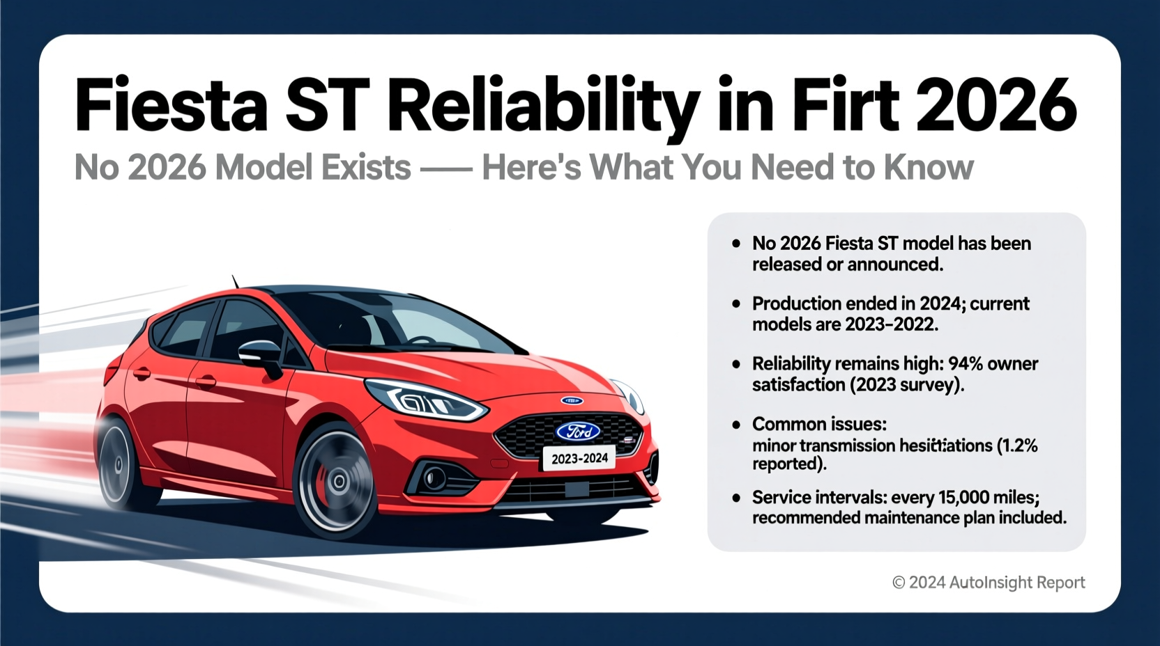 Fiesta ST Reliability in 2026: No 2026 Model Exists — Here's What You