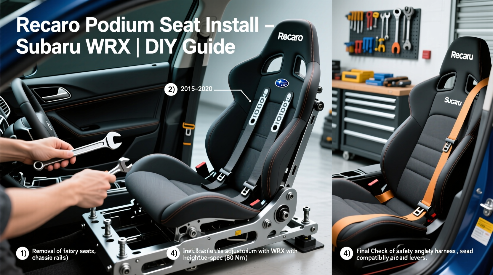recaro podium install wrx diy