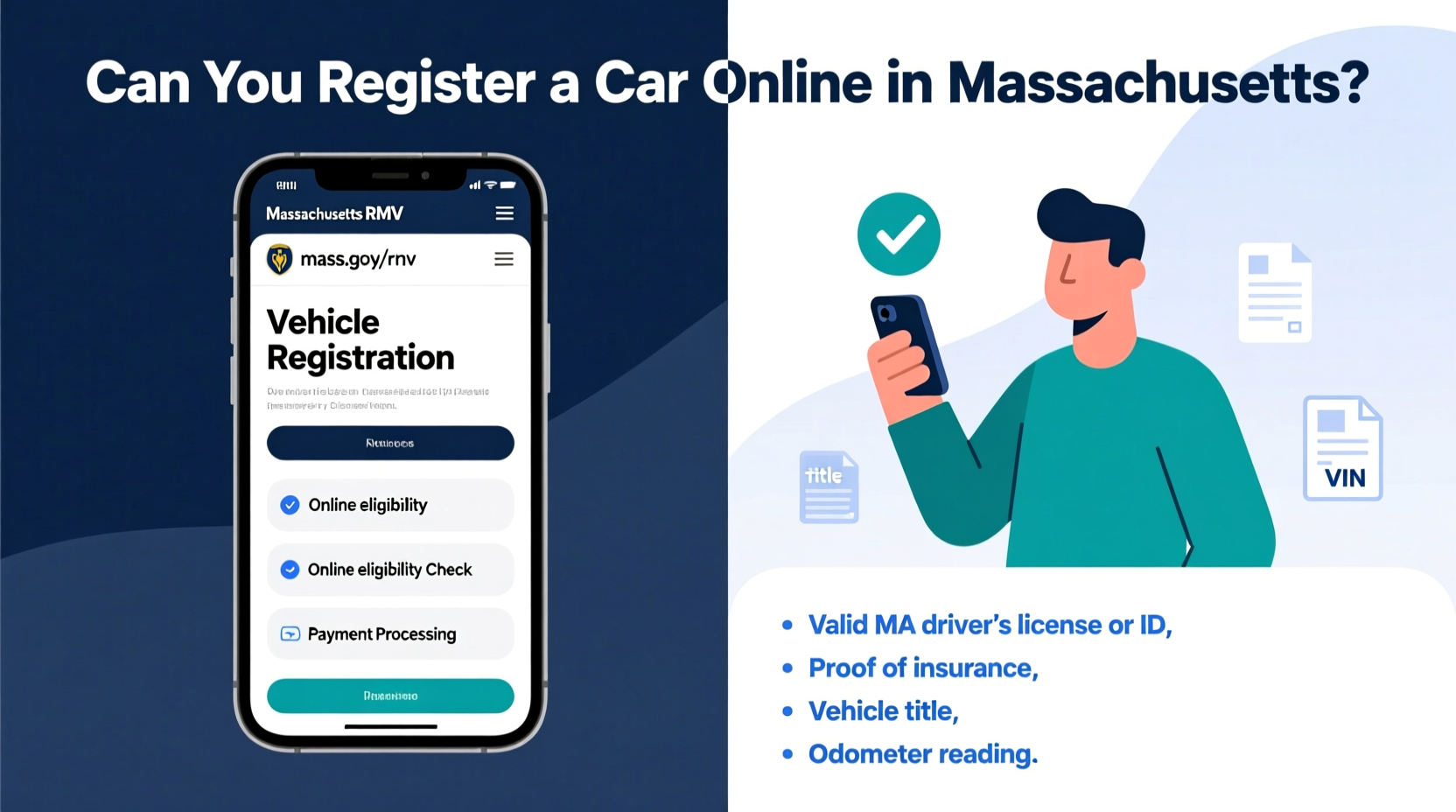 can you register a car online in ma