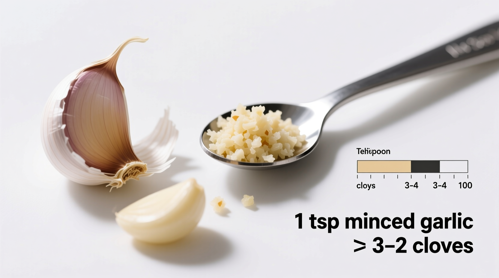 how many garlic cloves in a teaspoon