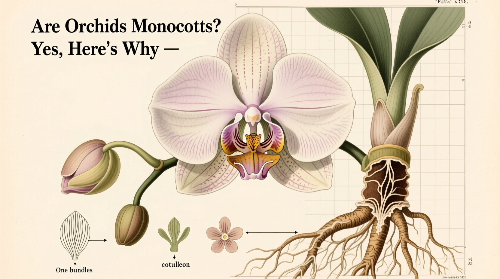 are orchids monocots