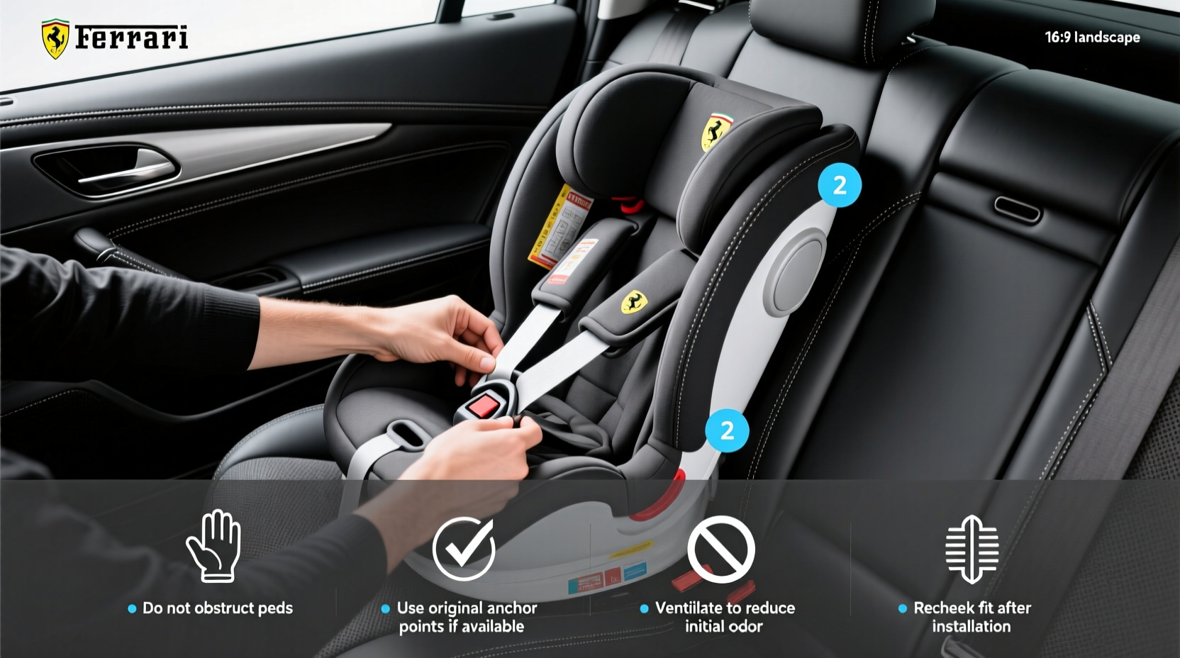 ferrari child car seat installation