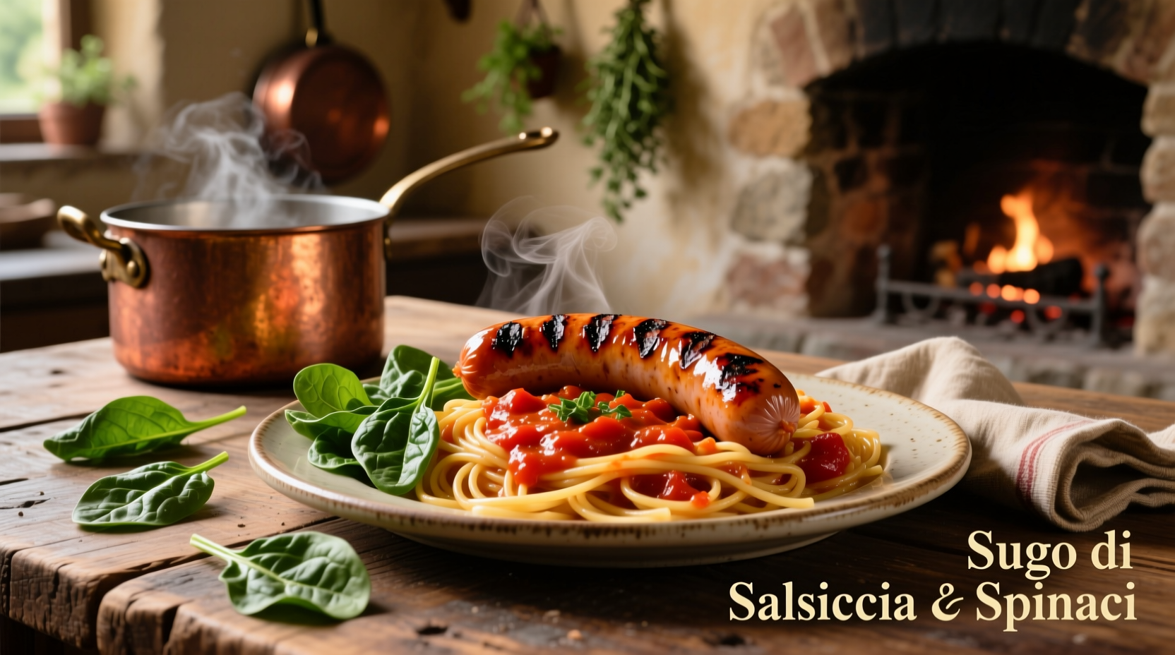 Perfect Sausage with Spinach and Pasta Recipe in 30 Minutes