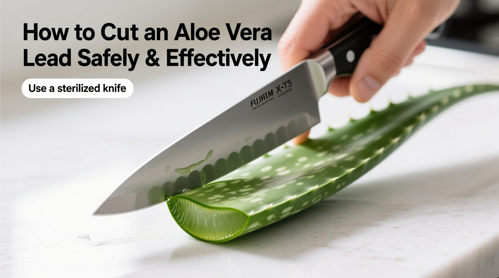 how to cut an aloe vera leaf