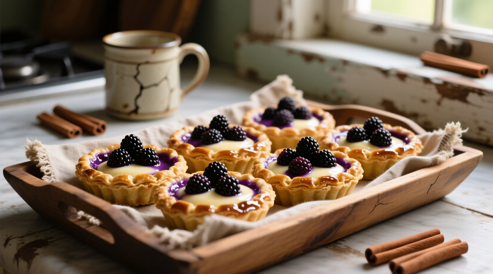 mini blackberry pies