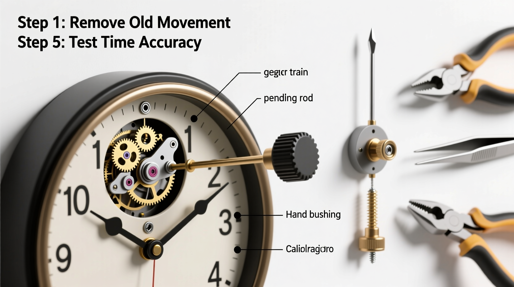 step by step guide to replacing wall clock machinery for accurate timekeeping