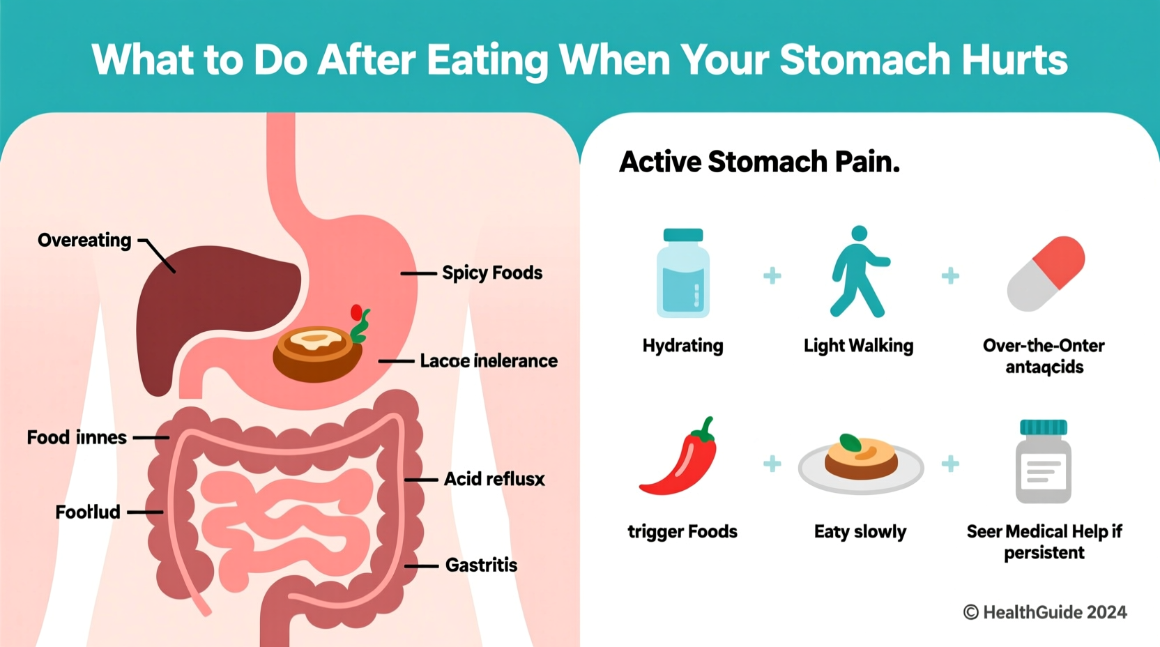 stomach hurts after eating common causes what to do