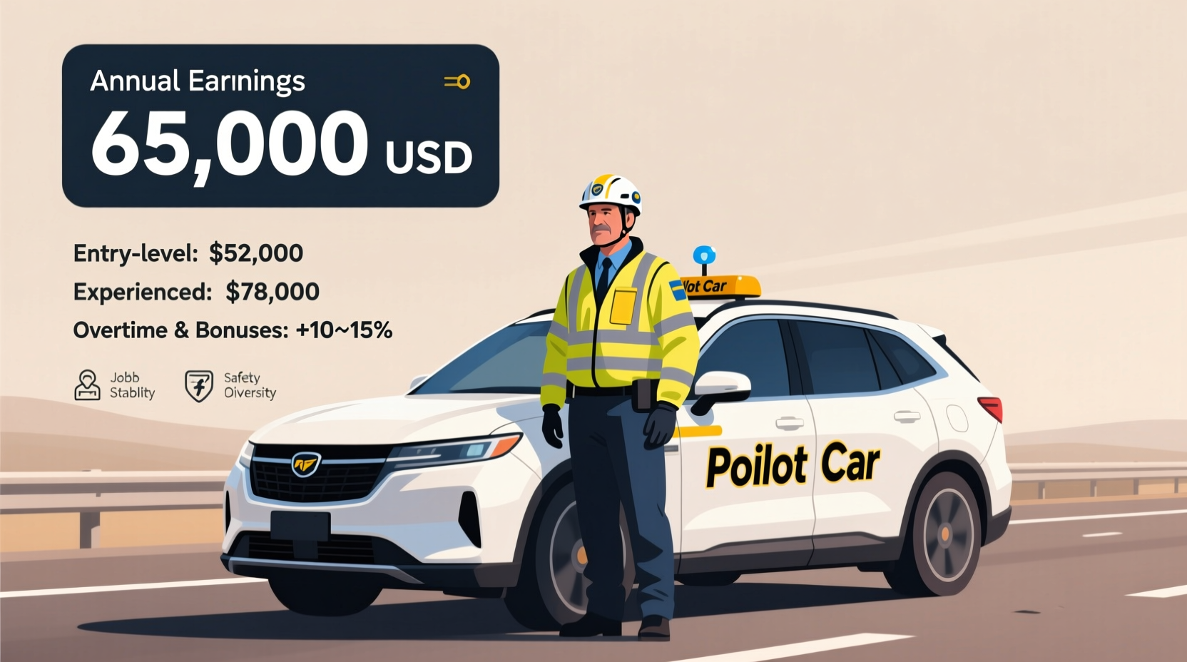 how much does pilot car drivers make