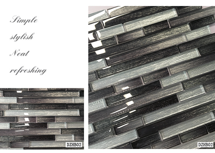 Washroom Backsplash Decorative Glass Mosaic Tile in 300X300mm