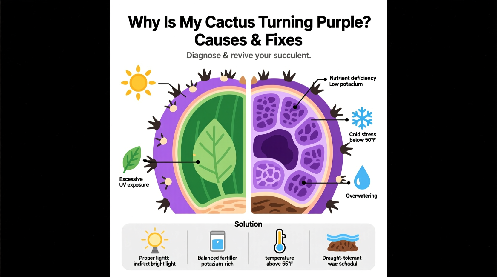 Why Is My Cactus Turning Purple? Causes & Fixes